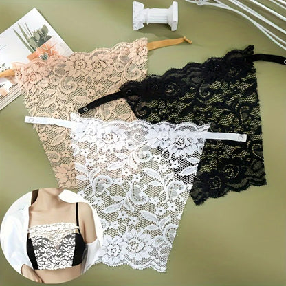 3PCS Floral Bra Inserts - Elegant Anti-Glare Lace Shield Pads for Women