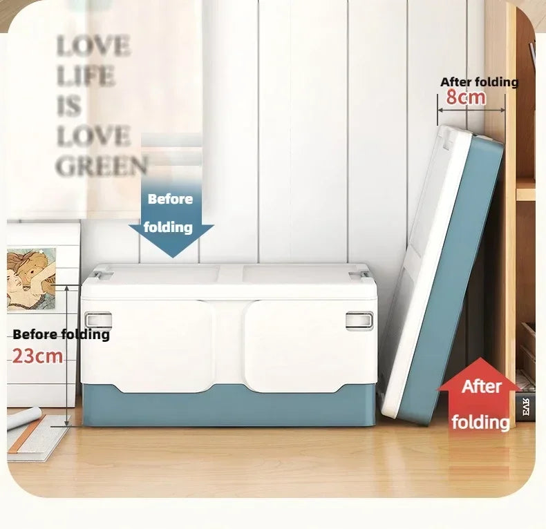 Extra Large Foldable Storage Box with Lid — Book, Snack, Toy, and Classroom Organizer for Home & Living Room