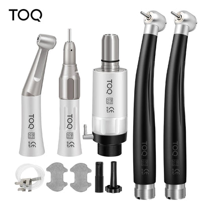 Dental High & Low Speed Handpiece Kit — Straight & Contra Angle Air Turbine with 2/4 Hole M4/B2 for Full Dental Equipment Set