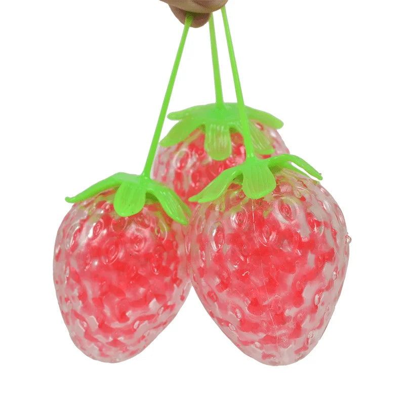 Strawberry Squishy Stress Ball – Sensory Fidget Toy for Kids & Adults, Anxiety Relief Squeeze Dough Ball