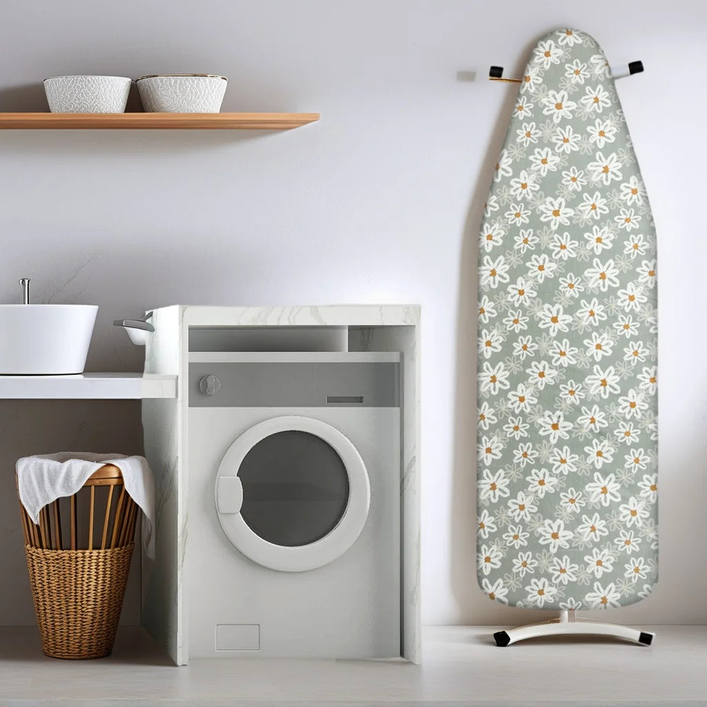 140x50cm Heavy Duty Ironing Board Cover | Heat Reflective Elastic Edge Iron Cover for Home