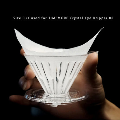 TIMEMORE Coffee Pot Filter Paper - 50pcs Hand Drip V-Shaped Filters for American Coffee Machines