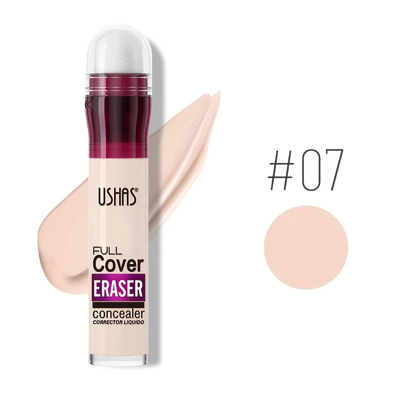 New Sponge Head Concealer – Long-Lasting Liquid Foundation for Dark Circles, Freckles, Acne, Pigmentation & Blemishes, Moisturizing Formula