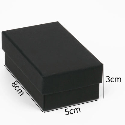 Black Square Jewelry Gift Box Organizer — Display & Packaging for Rings, Earrings, Necklaces, Bracelets, Brooches