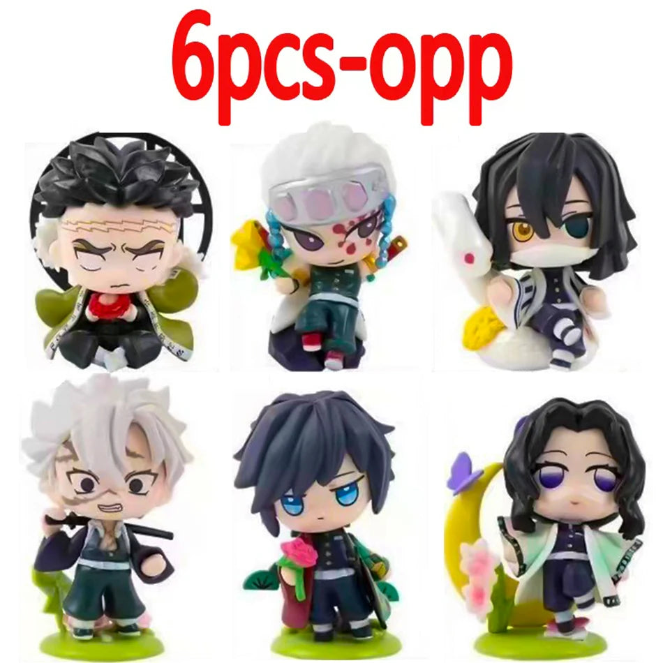 Anime Demon Slayer Blind Box Figures — 1-12pcs Tanjiro & Nezuko PVC Model Ornaments, Kids Christmas & Halloween Gift