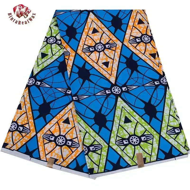 Bintarealwax Ankara Fabric - Wholesale Polyester Sewing Material for Women's Party Dresses FP6390