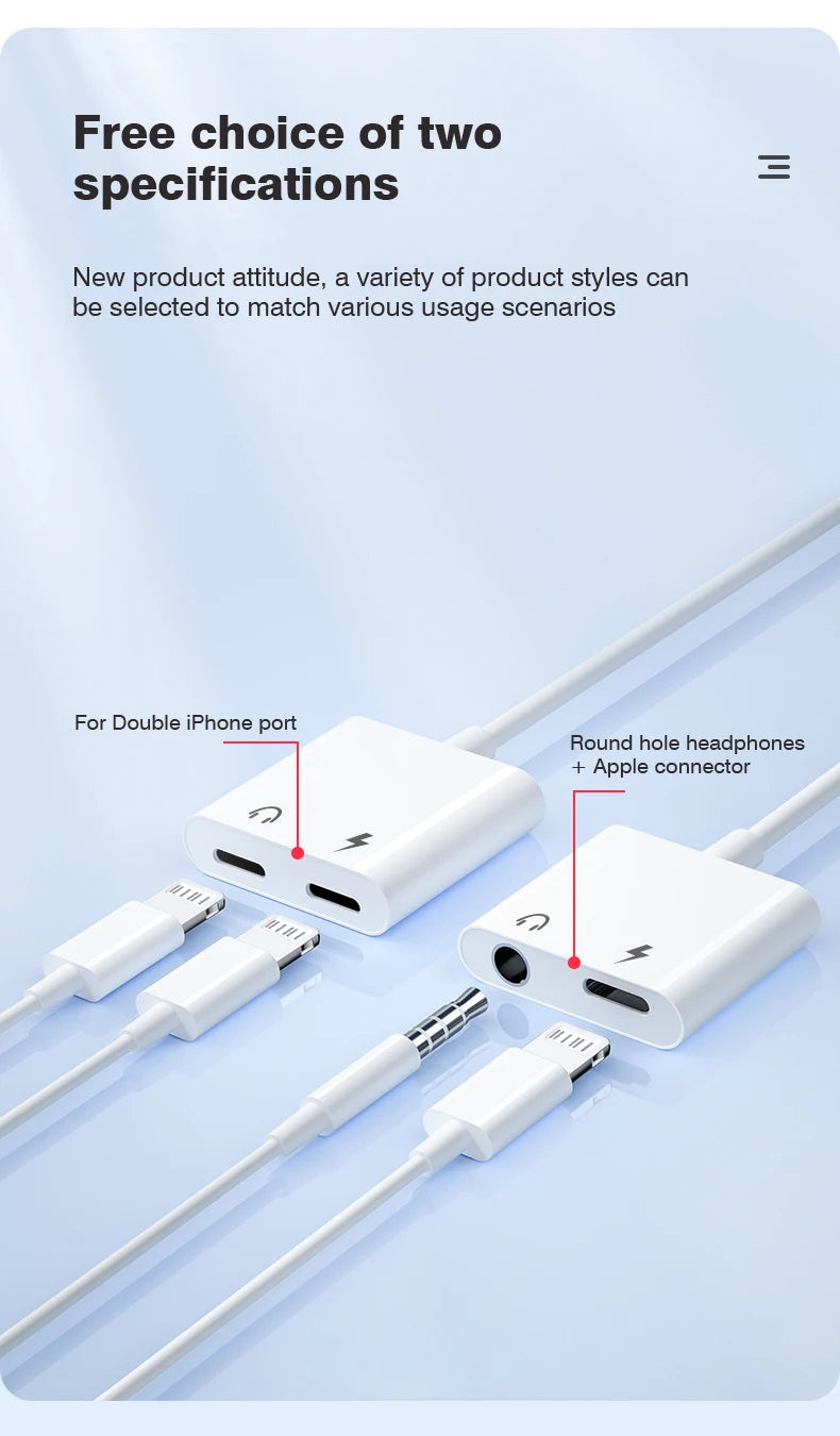Byscoon Audio OTG Adapter for iPhone – 3.5mm Aux Headphone Jack to Lightning Splitter Converter for iPhone 14/13/12/11 Pro Max