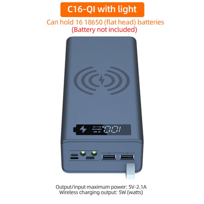 C16 18650 Battery Case | USB Welding-Free Power Bank DIY Shell | Detachable Portable QC 3.0 PD Housing