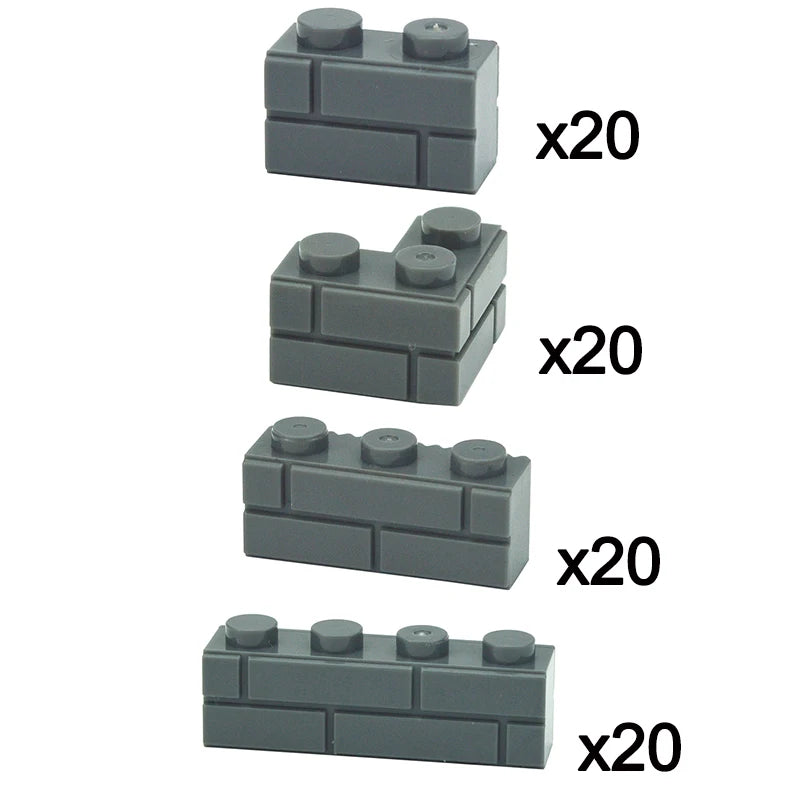 DIY Building Block Wall Figures Bricks - 1x2, 1x3 & 1x4 Small Construction Bricks for Creative Building & Educational Play