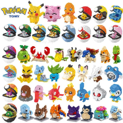 Pokemon Building Block Toy Set – Pikachu, Charizard, Blastoise, Bulbasaur & Gengar Anime Brick Figures for Kids Gift (75 Styles)