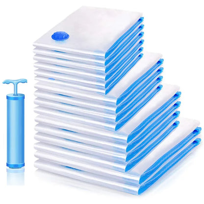 5Pcs Vacuum Storage Bags - Space Saving Bags for Comforters, Clothes, Pillows, and Bedding