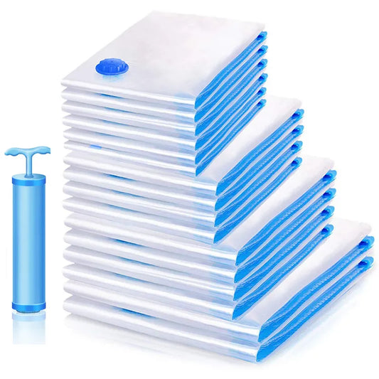 5Pcs Vacuum Storage Bags - Space Saving Bags for Comforters, Clothes, Pillows, and Bedding