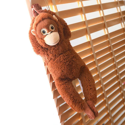 Cartoon Gorilla Plush Toy - Soft Stuffed Monkey Doll Backpack Charm Room Decor & Kids Gift