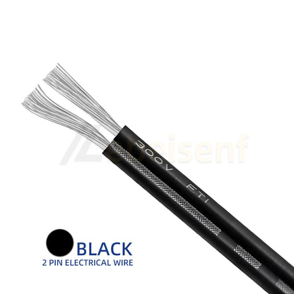 2Pin UL2468 Electrical Wire 2m/5m/10m/20m – Tinned Copper PVC Insulated Cable, 24/22/20AWG for LED Light Strip Extension