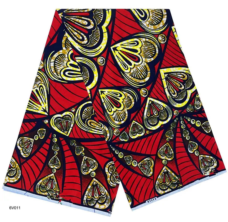 African Real Wax Print Fabric 100% Cotton - Ghana Style Ankara Pagne Nigeria Wax Tissu Soft Printed Fabric