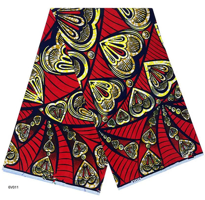 African Real Wax Print Fabric 100% Cotton - Ghana Style Ankara Pagne Nigeria Wax Tissu Soft Printed Fabric