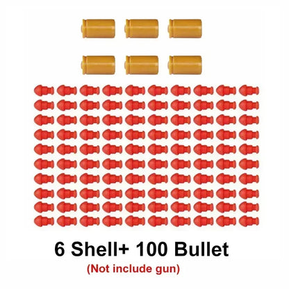 Building Block Shell Ejecting Toy Gun – Blowback Continuous Firing Airsoft Style Pistol for Outdoor Play & Collectors
