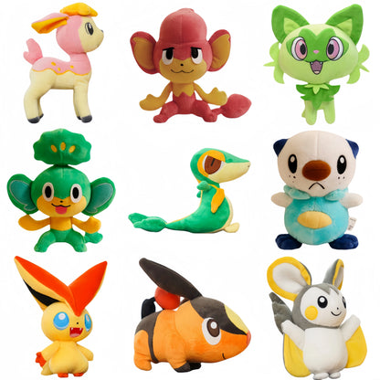 Pokémon Plush Toys — Pikachu, Nivy, Tepig, Emolga, Victini, Deerling & More Stuffed Dolls Christmas Gift
