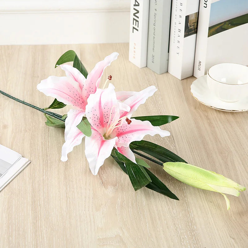 Artificial Silk Lily Bouquet – Creative Fake Flower Arrangement for Living Room, Sweetheart Decoration for Friends