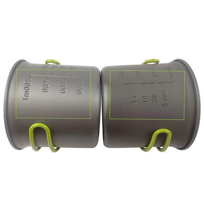 Portable Camping Cookware Set: Outdoor Pot and Mini Gas Stove Kit with Foldable Spoon, Fork, and Knife - Ideal for Nature Hike Picnics