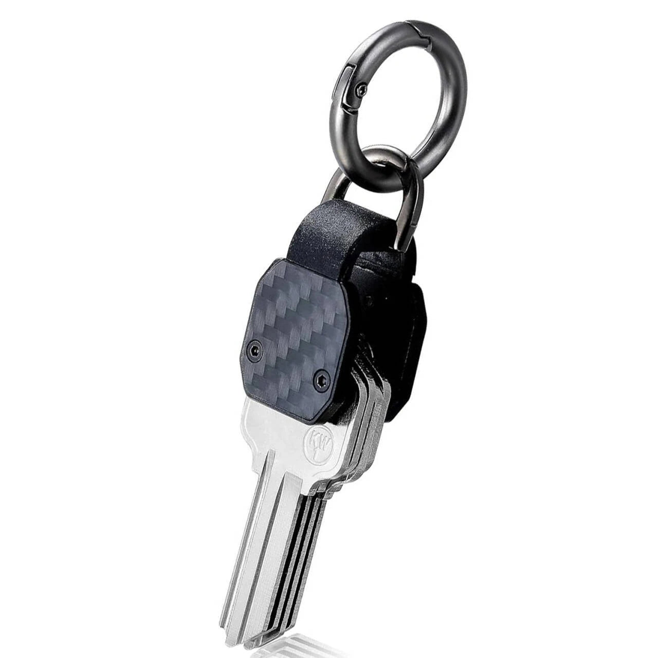 EDC Mini Key Organizer – Aluminum & Carbon Fiber Keychain Holder for Car Key Fob & Keys