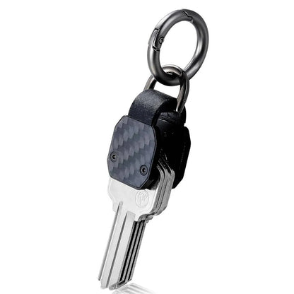 EDC Mini Key Organizer – Aluminum & Carbon Fiber Keychain Holder for Car Key Fob & Keys