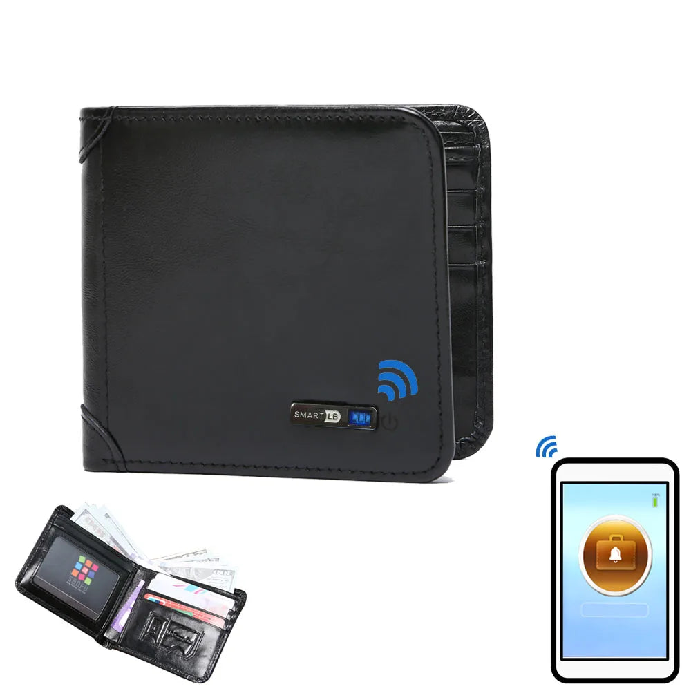 Smart Tracker Wallet for Men - GPS Finder Slim Wallet Gift for Dad, Birthday & Christmas 2025