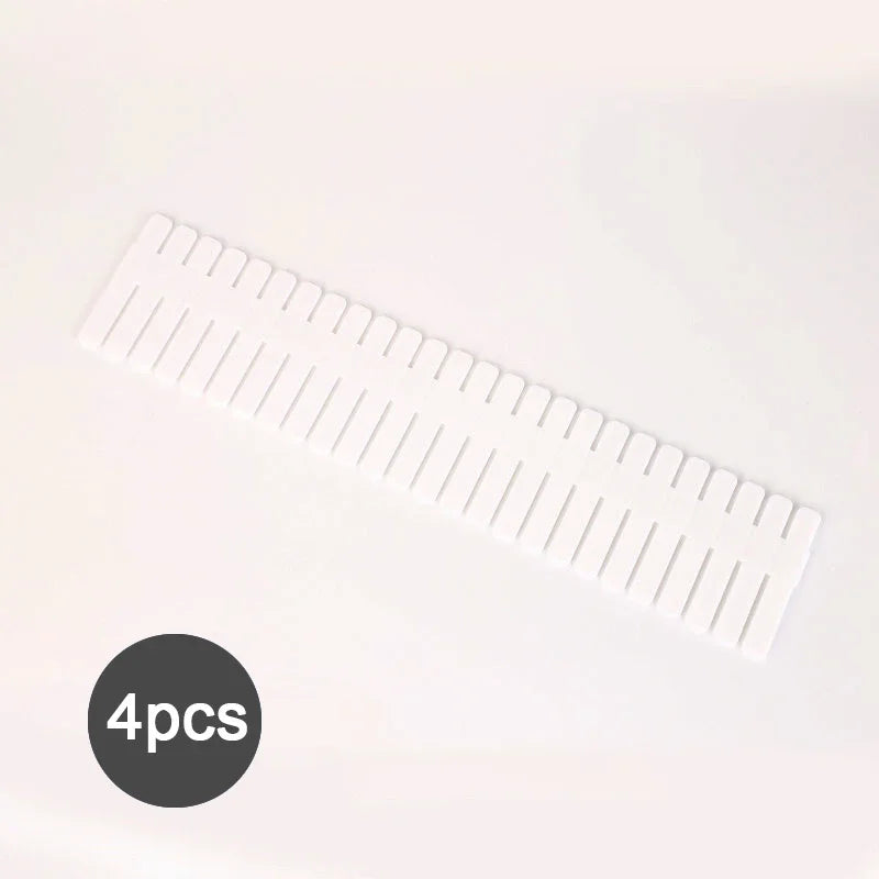 4/8PCS Adjustable Drawer Dividers – Durable Storage Organizer for Socks, Underwear & Clothes, Closet & Cabinet Partition System