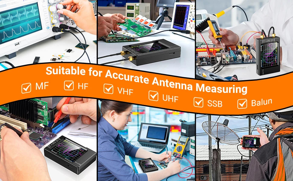 NanoVNA-H4 Vector Network Analyzer 10KHz-1.5GHz | 2.8/4" Display Antenna Tuner for MF HF VHF UHF | Spectrum Analyzer Nano VNA