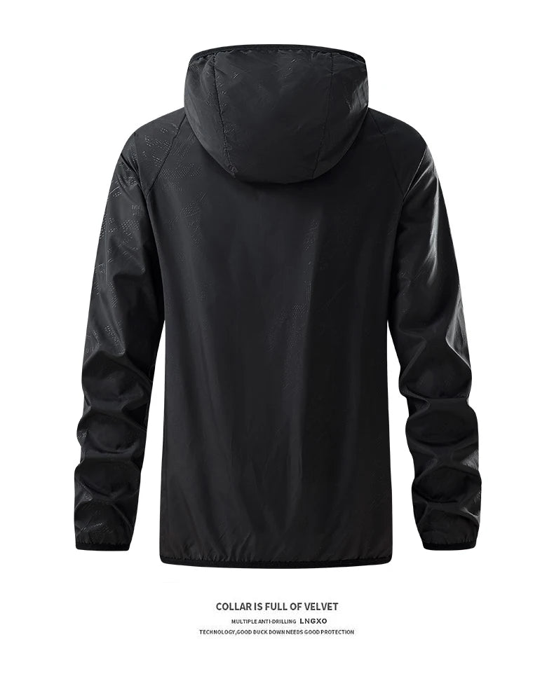 LNGXO Waterproof Hiking Jackets – Sun Protection, Windbreaker, Camping & Climbing Rain Coat, Unisex Portable Outdoor Wear