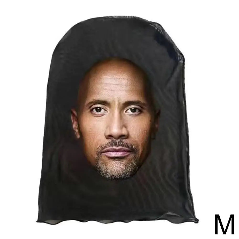 3D Balaclava Mask Hat - Seamless Kanye Face Mask for Pranks, Celebrity Hip Hop Hood Headgear