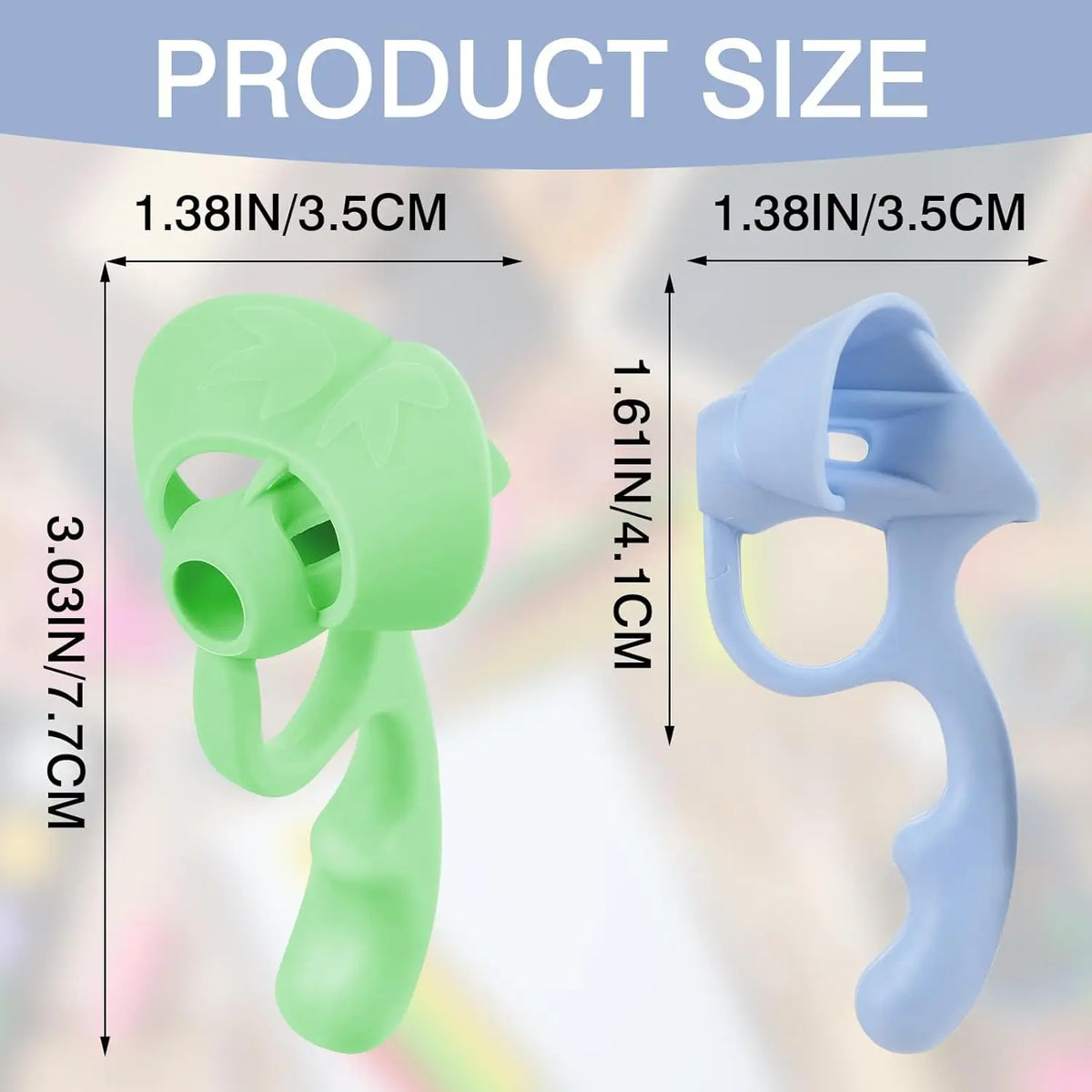 Ergonomic Pen Grip Corrector - Soft Rubber Handwriting Posture Trainer for Kids and Students