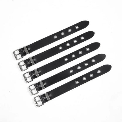 2024 Punk Cool Adjustable PU Bracelet for Men & Women – Vintage Gothic, Hip Hop, Rock, Kpop Dancer Jewelry Accessories