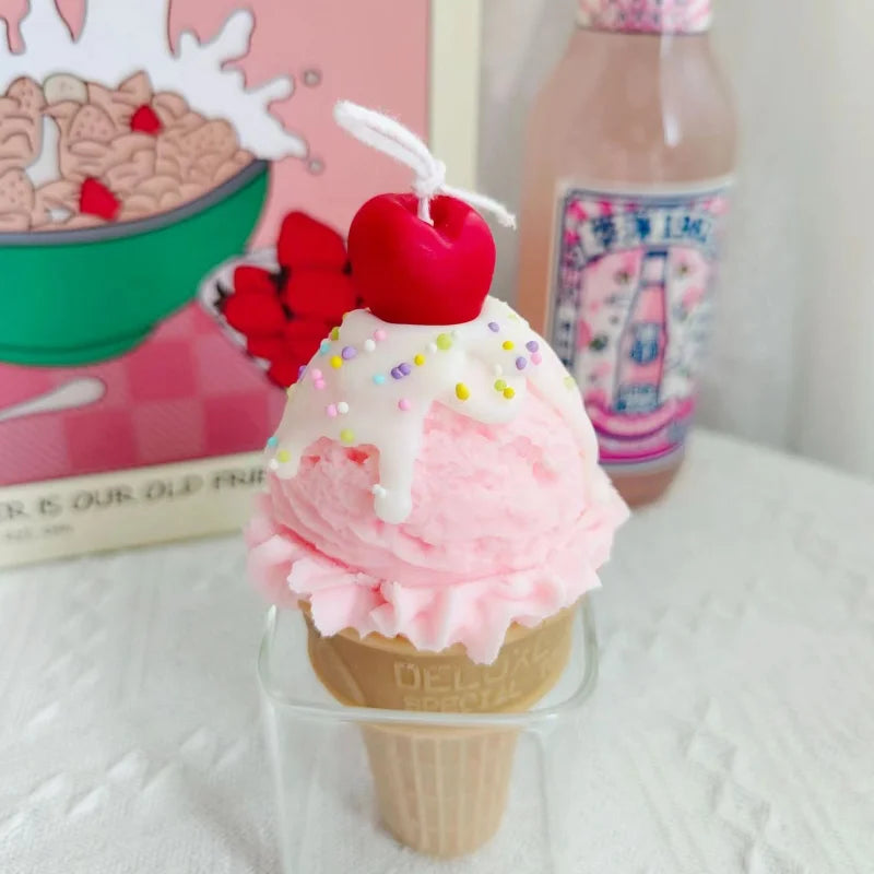 3D Ice-Cream & Fruit Silicone Mold — Handmade Candle, Soap, Resin, Clay & Cake Decorating Tool