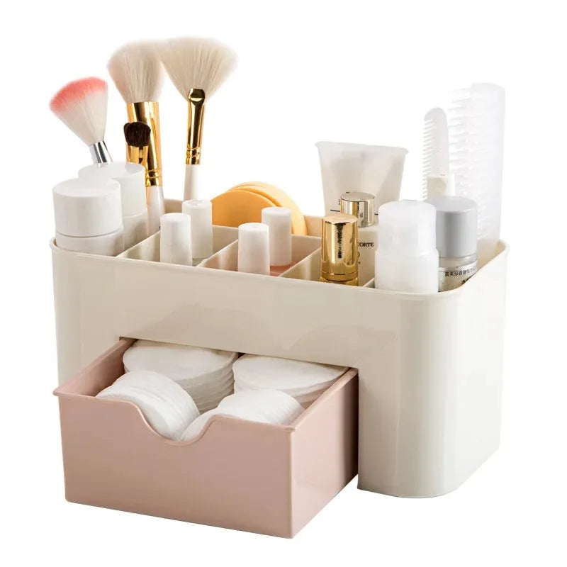 Nail Art Plastic Organizer Container – Gel Polish Remover, Cleaning Cotton Pad & Swab Storage Case – Decoration Accessories Tool