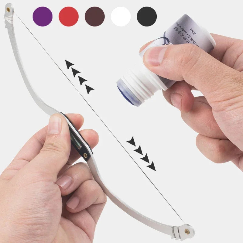 Pre-Inked Eyebrow Ruler & Brow Measuring String — Microblading Permanent Makeup Bow & Arrow Line Tattoo Guide