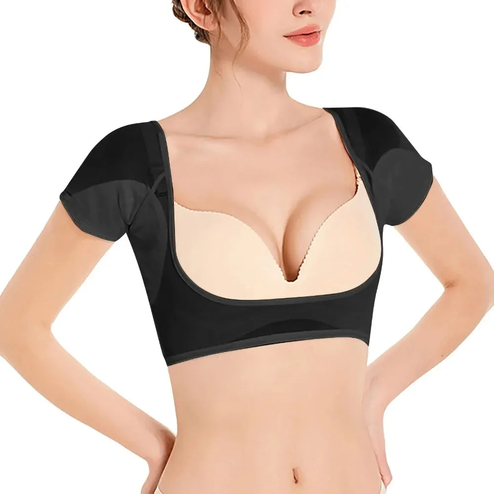 Breathable Sweat-Wicking Vest for Women – Slimming Mesh Cotton Underarm Pad, Sweat-Proof & Washable
