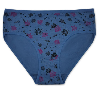 Women’s Cotton Briefs Set - Sexy Print Mid-Rise Plus Size Panties 2XL-4XL Soft Breathable Underwear 6Pcs