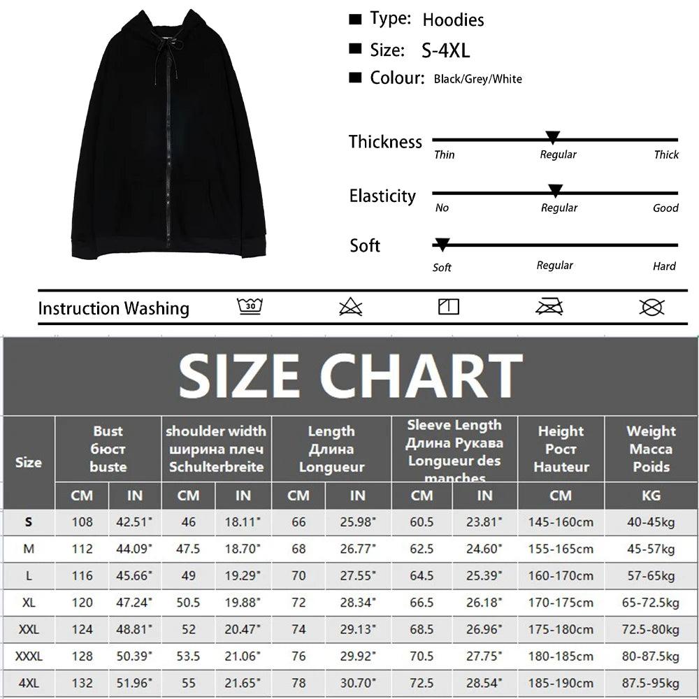 Fashion Zipper Hoodies for Women & Men - Long Sleeve Casual Sweatshirt for Autumn & Winter Sportswear