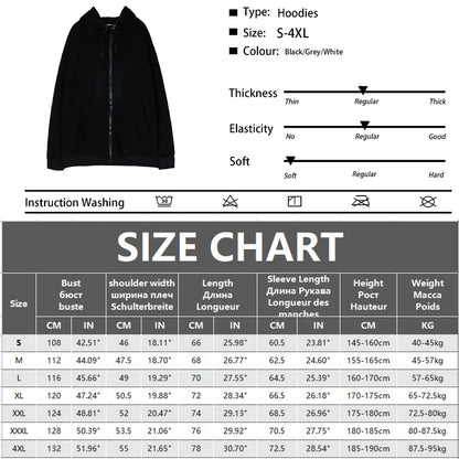 Fashion Zipper Hoodies for Women & Men - Long Sleeve Casual Sweatshirt for Autumn & Winter Sportswear