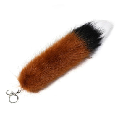 New Fashion Wolf Tail Fur Keychain – Unisex Car Keyring & Bag Charm Accessory Gift