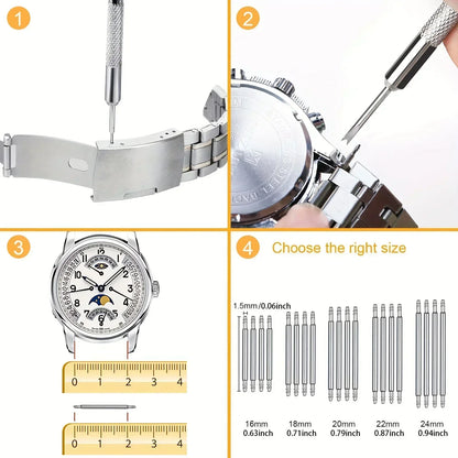 Watch Repair Tool Kit – Link Band Pin Remover & Adjuster for Professional Watchmaking