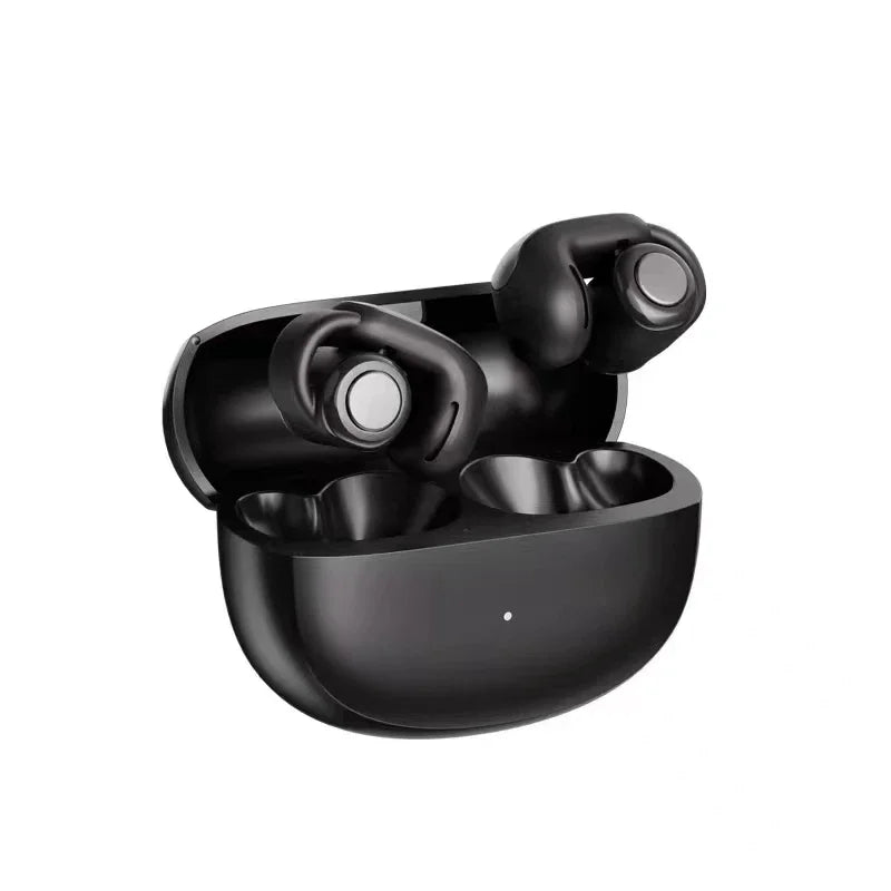 V12 Open Ear Wireless Earbuds - HiFi Stereo Bluetooth Sports Headphones with HD Mic & Ear Clip Design