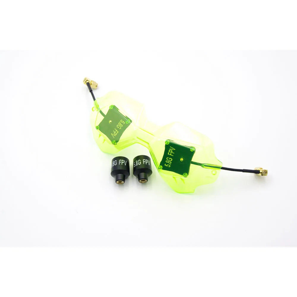 LHCXRC HD-02 FPV Antenna - 5.8GHz 8.4dBi Directional Patch & Stubby LHCP Antenna Combo for DJI HD 2 Goggles
