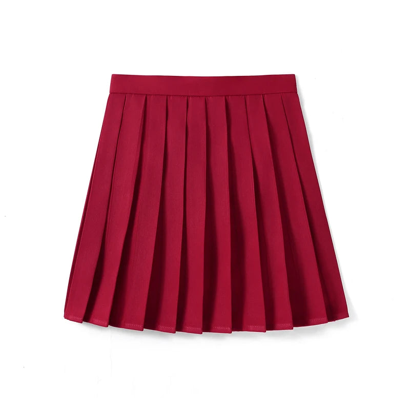 Women’s High Waist A-Line Skirt – Summer Harajuku Style Black Mini Pleated School Girl Uniform