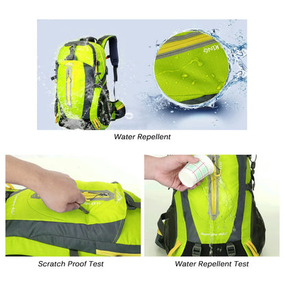 40L Water-Resistant Travel Backpack — Camping, Hiking, Trekking & Climbing Daypack with Laptop Compartment for Men & Women