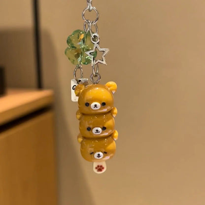 Cute Bear Phone Charm - Kawaii Anime Keychain Accessory for Phone, Keys, Schoolbags & AirPods