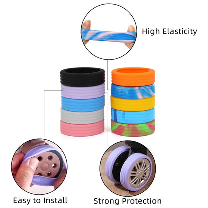 8/4PCS Silicone Luggage Wheels Protector | Reduce Noise & Protect Wheels | Travel Suitcase Caster Shoes Guard Cover Accessories