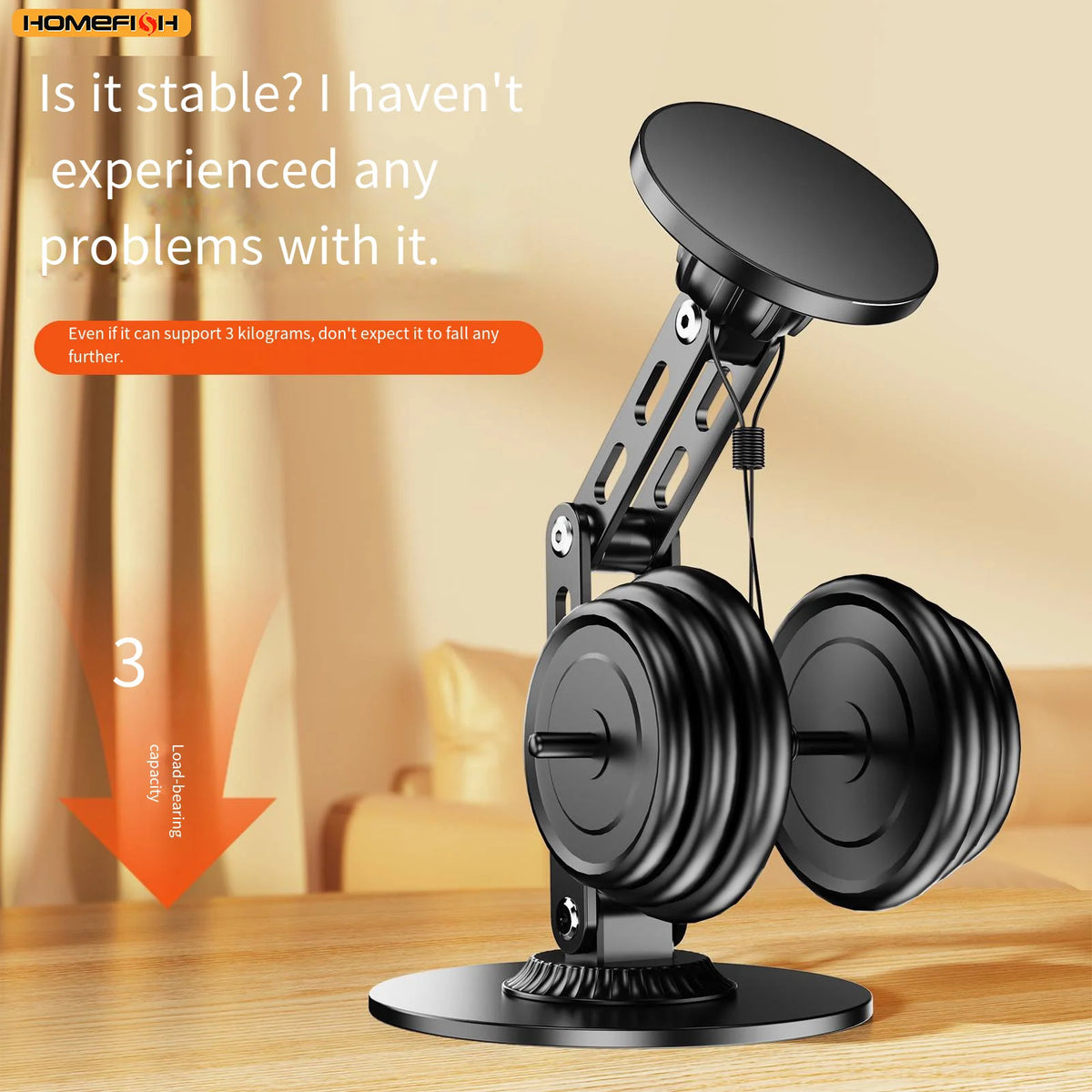 Portable Rotating Magnetic Phone Stand – MagSafe-Compatible Suction Desktop Holder for iPhone 17, 16, 15, 14, 13, and 12 Pro Max