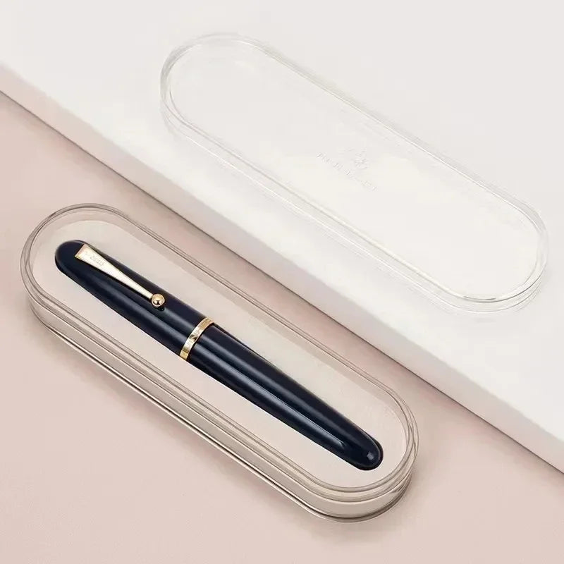 Luxury JinHao 9019 Dadao Fountain Pen – Transparent Acrylic Spin Design, 40mm Nib for Office & School Writing Supplies
